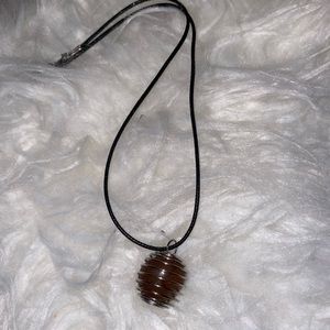 Carnelian crystal necklace 🦋